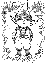 coloriage lutin noel